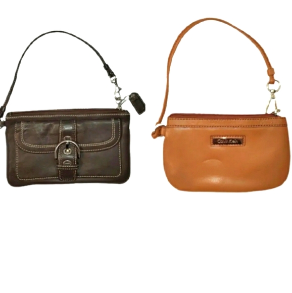 Bundle of 2 - Coach and Calvin Klein Wristlets